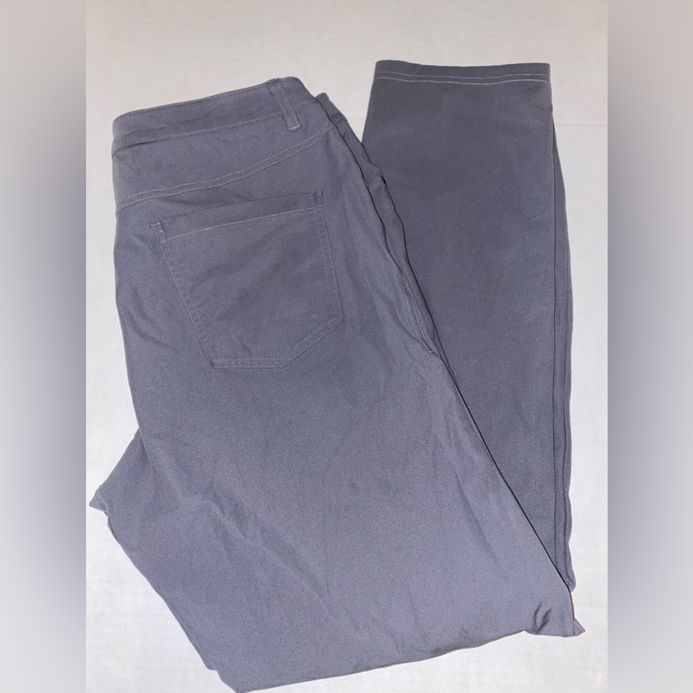 Lululemon ABC Pants MNS 34x34 Gray Chino Wrapstreme Performance Classic Fit 0055